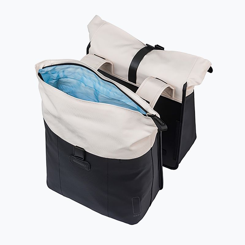 Cyklistická taška Basil Vive Double Pannier Bag 35 l off white/black 3