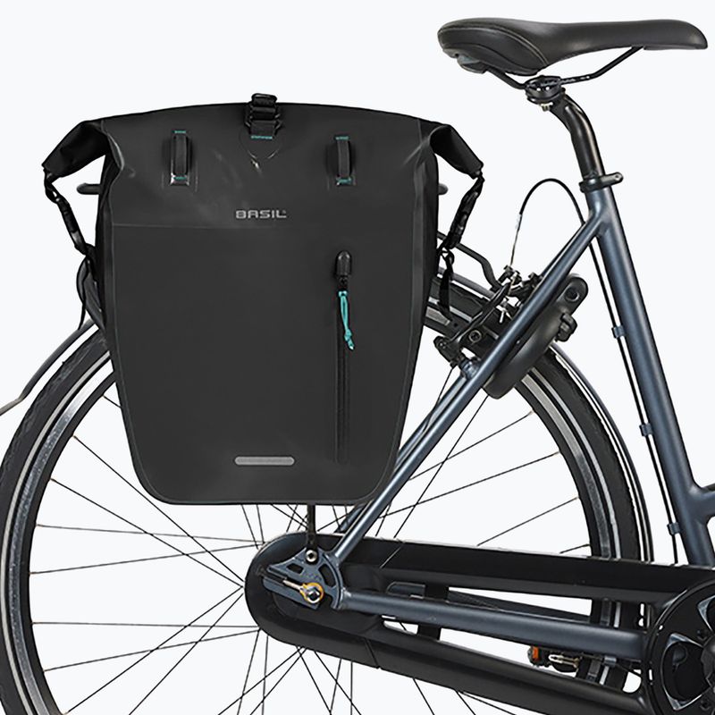 Cyklistická taška Basil Rivo L Single Bag MIK Hooks 31 l black 5