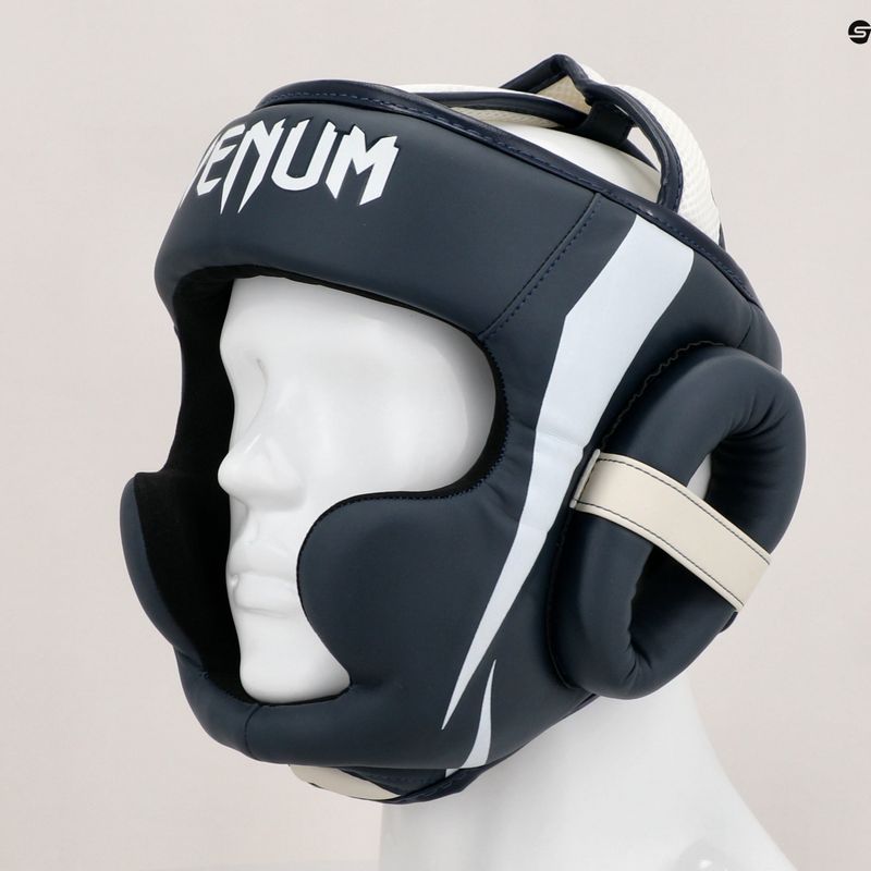 Boxerská prilba Venum Elite biela/navy blue 7