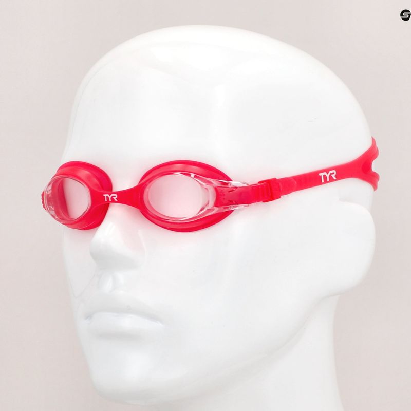 Detské plavecké okuliare TYR Swimple číre/červené 3