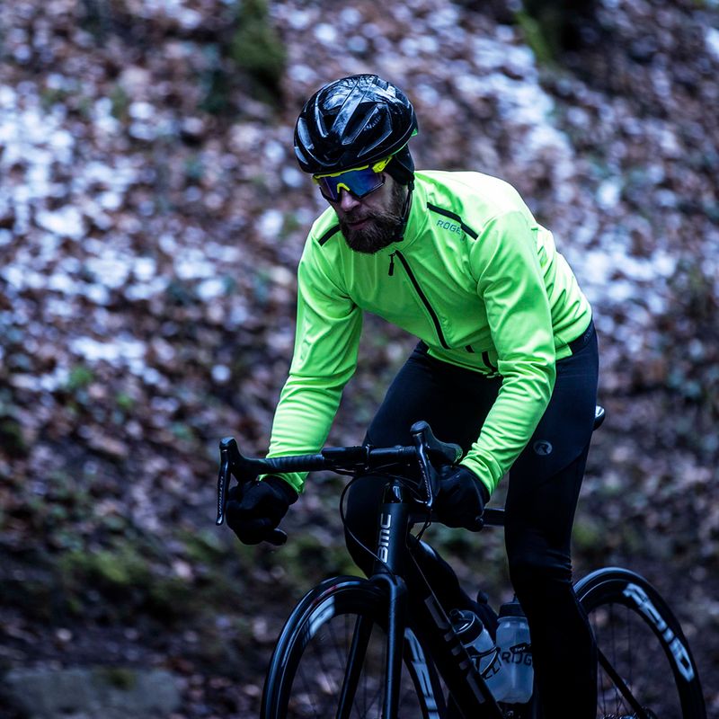 Pánska cyklistická bunda Rogelli Pesaro 2.0 fluorescent yellow/black 7