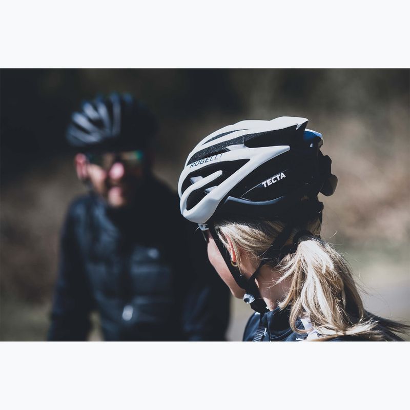 Cyklistická prilba Rogelli Tecta biela/čierna 10