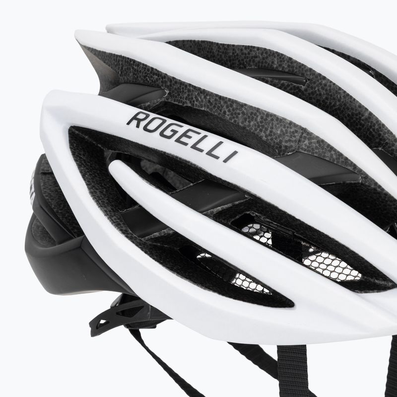 Cyklistická prilba Rogelli Tecta biela/čierna 8