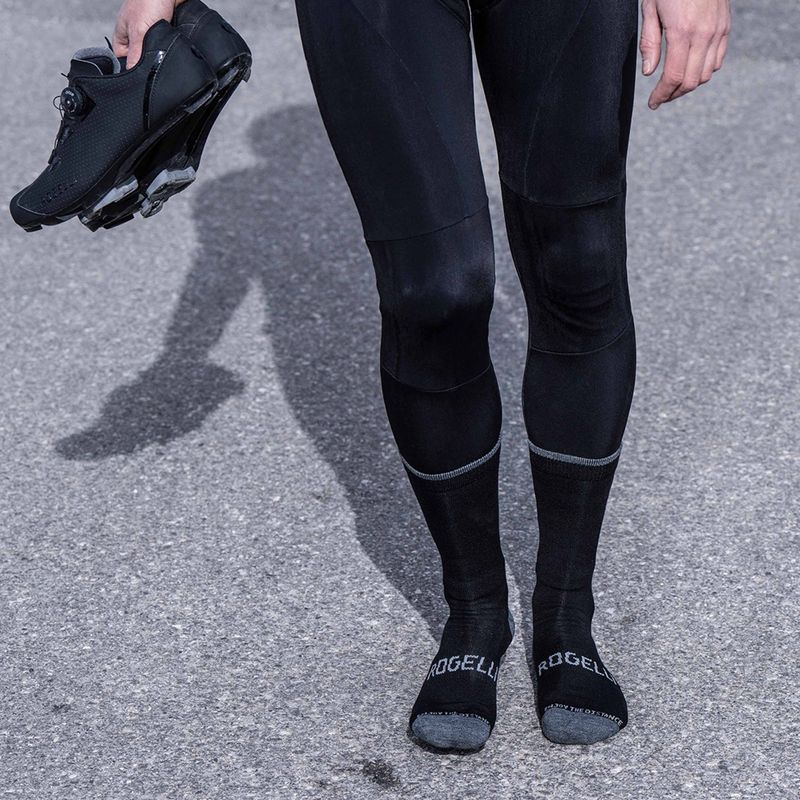 Cyklistické ponožky Rogelli Wool Wintersocks black 3
