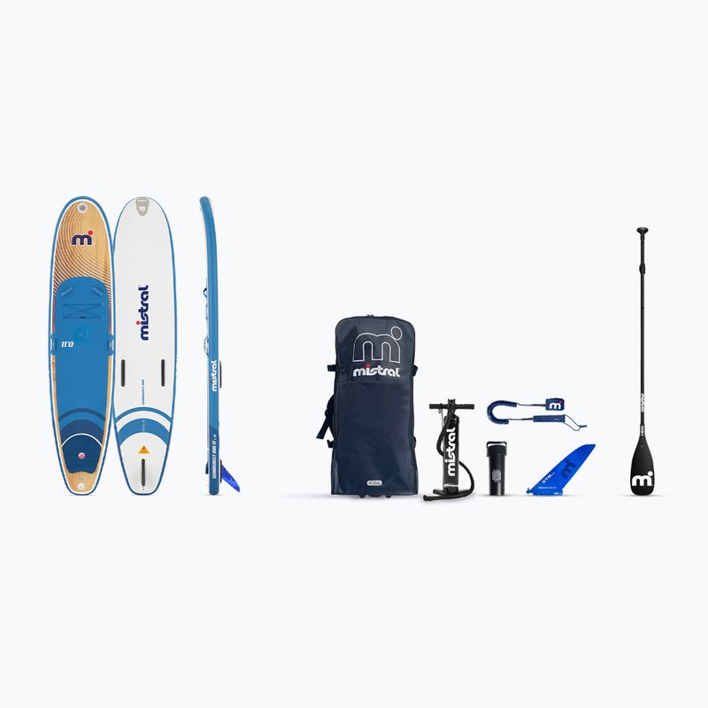 SUP doska Mistral Sunburst Air 11'0 Wood blue/white board