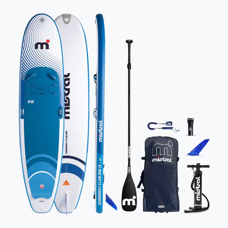 SUP doska Mistral Sunburst Club Air 11'0 modrá/biela