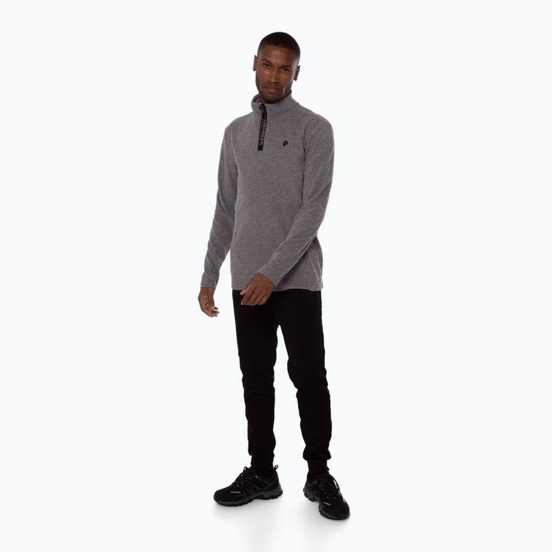 Pánska fleecová mikina Protest Perfectym 1/4 Zip Active dark grey melee 2