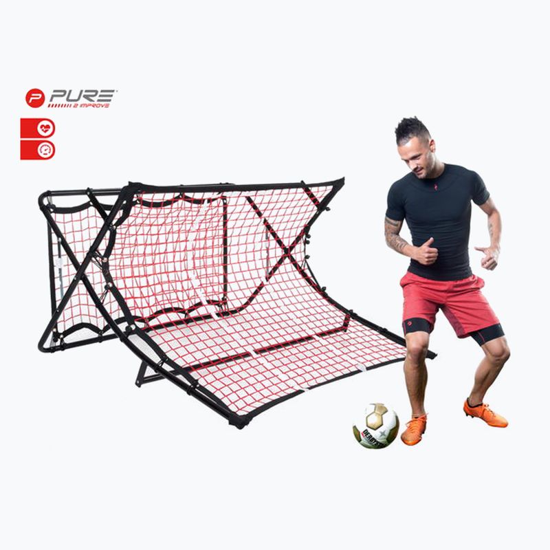 Pure2Improve P2I Soccer Rebounder Red 2145 Volejbalový rámový tréner 7