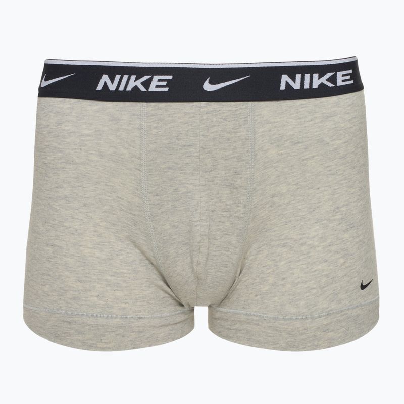 Pánske boxerky Nike Everyday Cotton Stretch Trunk 3 páry white/grey heather/black 3