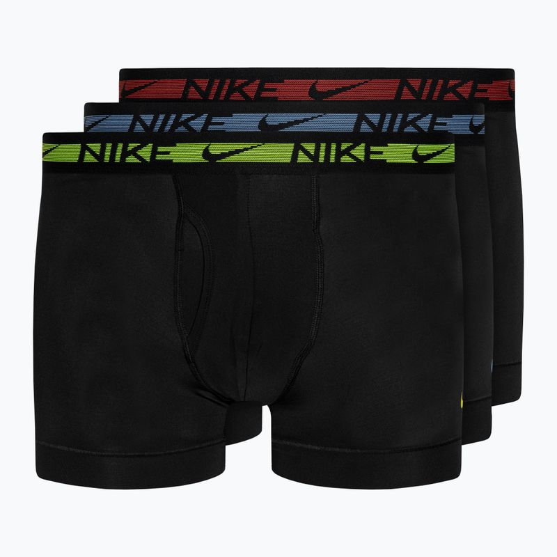 Pánske boxerky Nike Dri-FIT Ultra Stretch Micro Trunk 3 páry čierne/volt/modré/červené