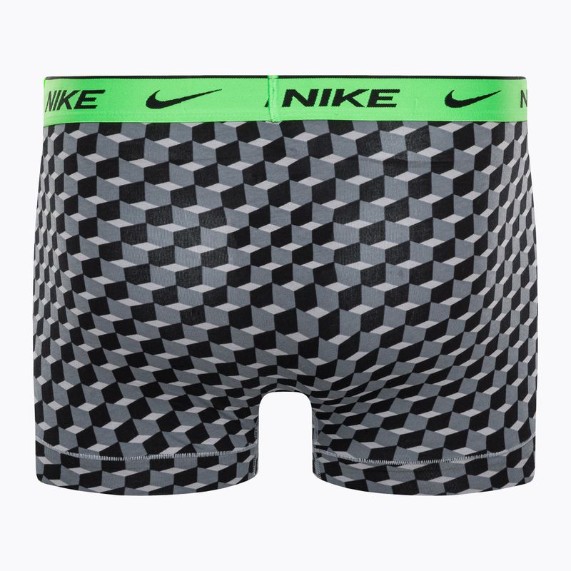 Pánske boxerky Nike Everyday Cotton Stretch Trunk 3Pk BAU geo block print/cool grey/black 3