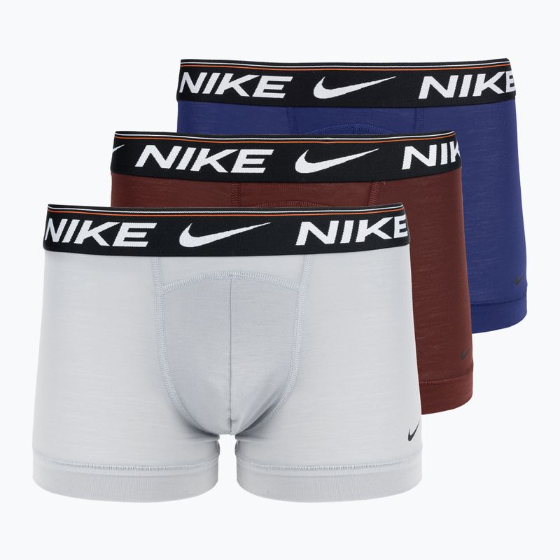 Pánske boxerky Nike Dri-FIT Ultra Comfort Trunk 3 páry šedá/oranžová