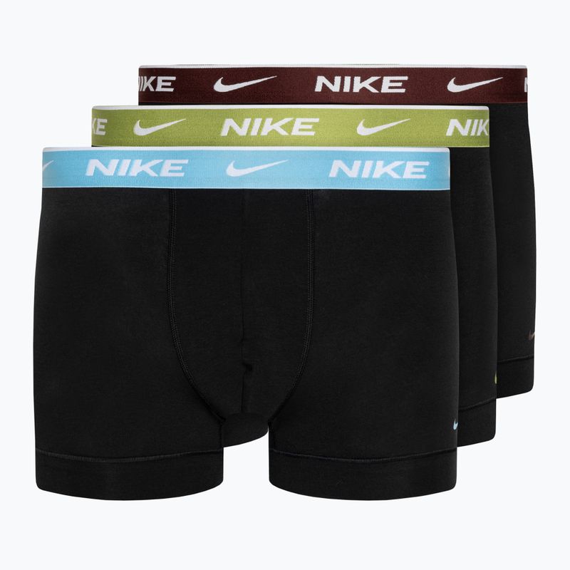 Pánske boxerky Nike Everyday Cotton Stretch Trunk 3 páry black/pear/aquarius/cark team red