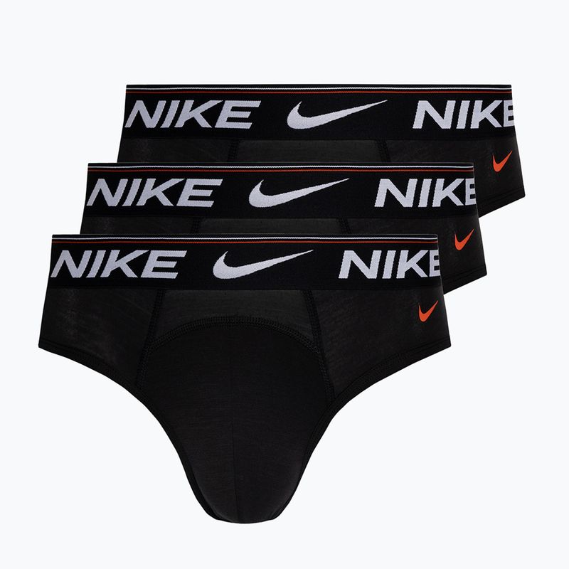 Pánske nohavičky Nike Dri-Fit Hip Logo Brief 3 páry black/black/black