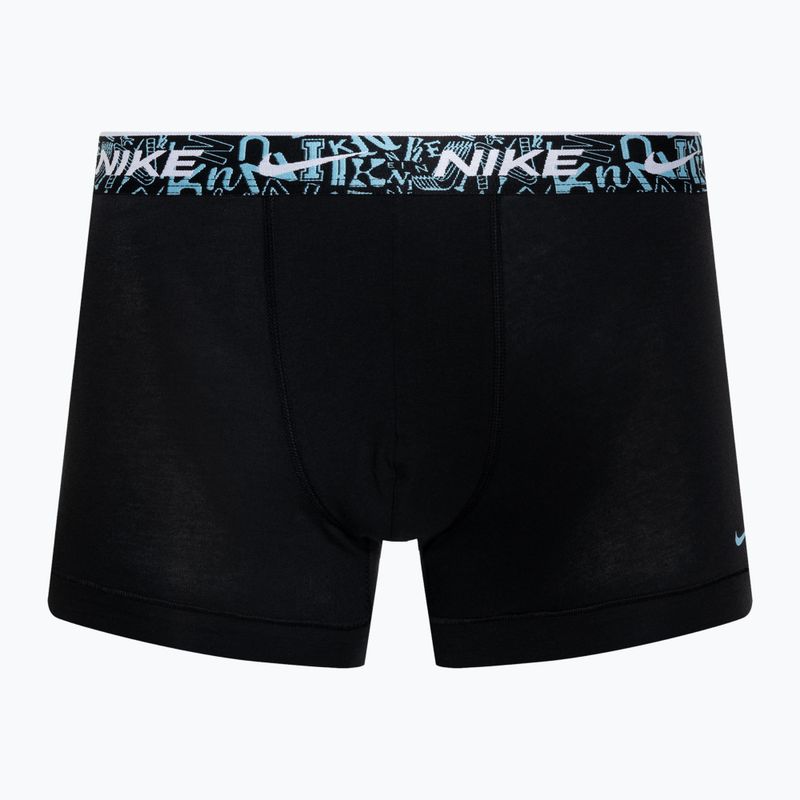 Pánske boxerky Nike Everyday Cotton Stretch Trunk 3 páry black/red/aquarius blue/stadium green 4