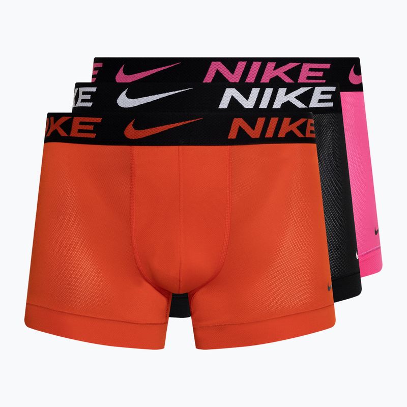 Pánske boxerky Nike Dri-FIT Cotton Trunk 3 páry picante red/laser fuchsia/black