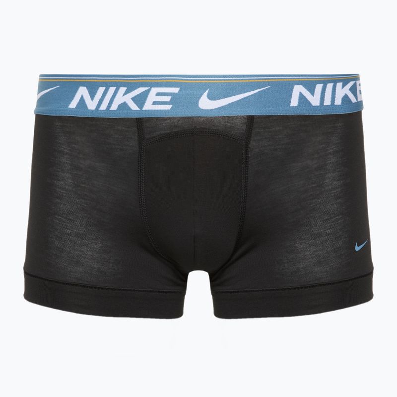 Pánske boxerky Nike Dri-FIT Ultra Comfort Trunk 3 páry black gold/storm/black 3