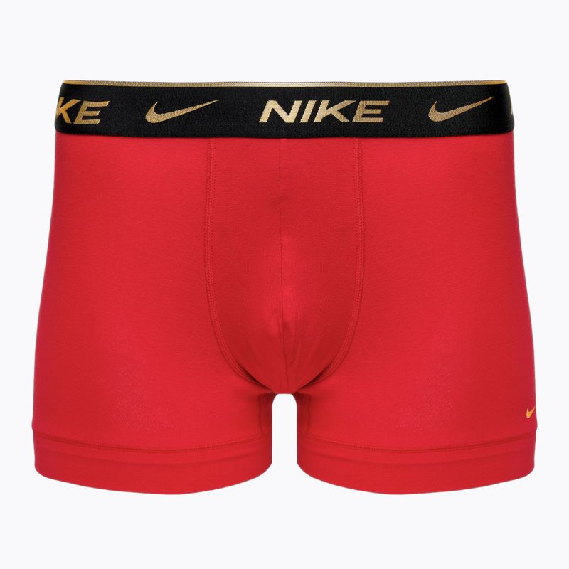 Pánske boxerky Nike Everyday Cotton Stretch Trunk 3 páry black silver/red gold/black gold 3