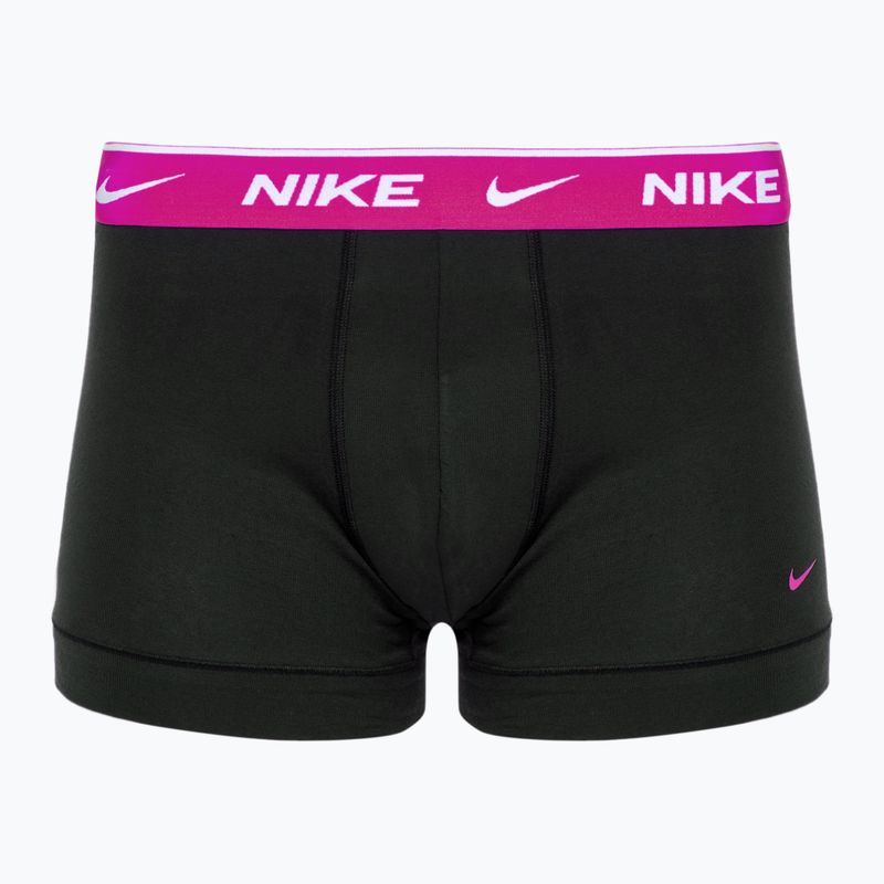 Pánske boxerky Nike Everyday Cotton Stretch Trunk 3 páry black/gold/hyper crimson 3