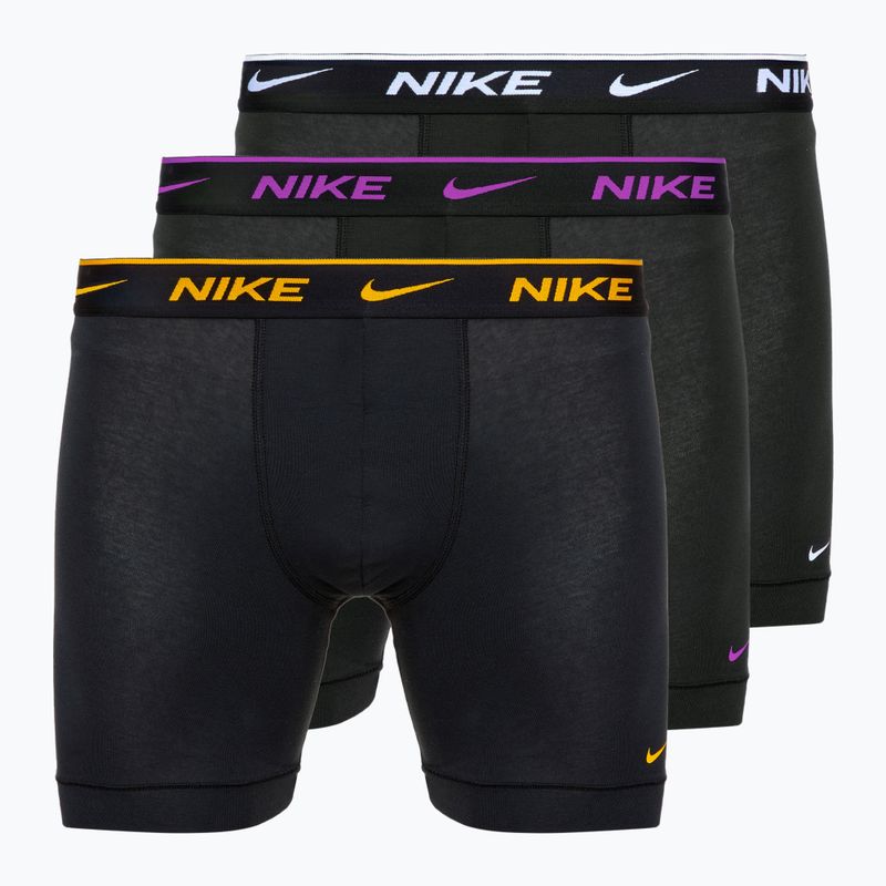 Pánske boxerky Nike Everyday Cotton Stretch 3 páry black/gold/black