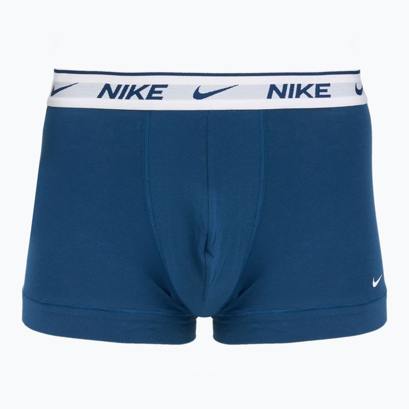 Pánske boxerky Nike Everyday Cotton Stretch Trunk 3 pary light armry blue/blue force/white waistband 2