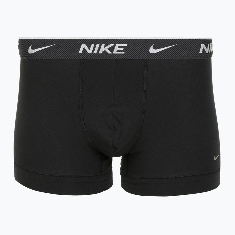 Pánske boxerky Nike Everyday Cotton Stretch Trunk 3 pary black/iron gry/cool grey high shine textured wb 4