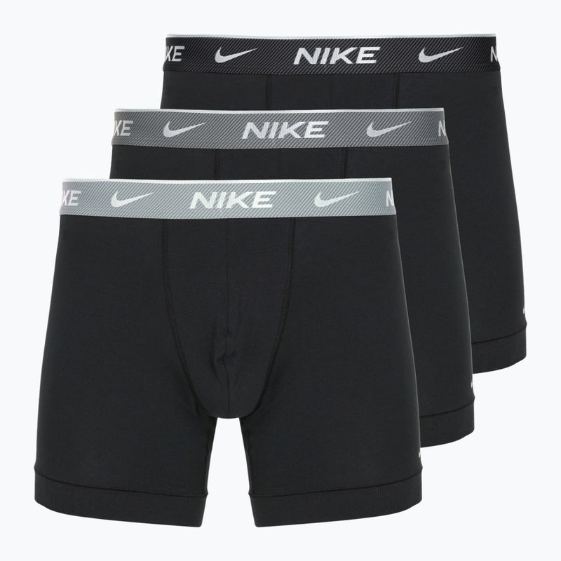 Pánske boxerky Nike Everyday Cotton Stretch 3 pary bi bi/iron grey/clear grey high shine textured wb