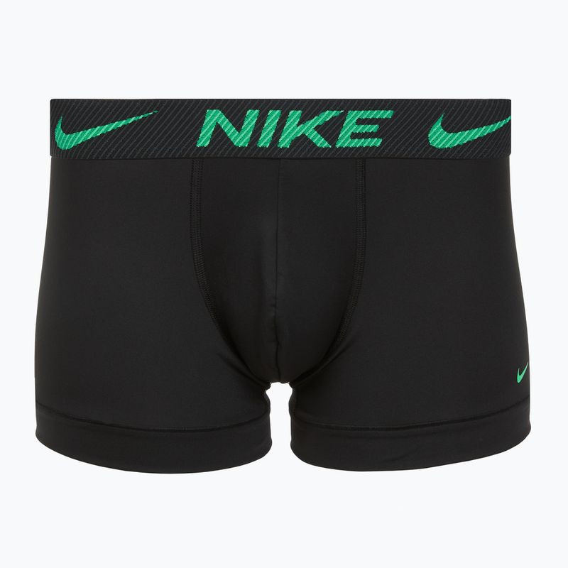 Pánske boxerky Nike Dri-Fit Essential Micro Trunk 3 pary black green shock/wild violet/black text wb 4