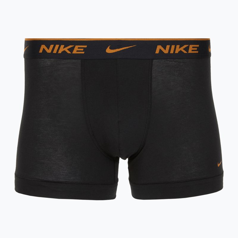 Pánske boxerky Nike Everyday Cotton Stretch Trunk 3 pary black lig crim/des och/deep night logo waistband 2