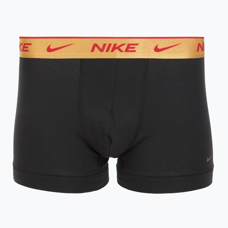 Pánske boxerky Nike Everyday Cotton Stretch Trunk 3 pary blk/university red/wheat gold/black high shine wb 2