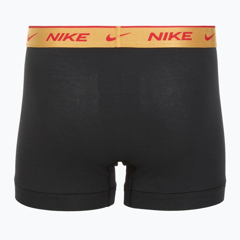 Pánske boxerky Nike Everyday Cotton Stretch Trunk 3 pary blk/university red/wheat gold/black high shine wb 5