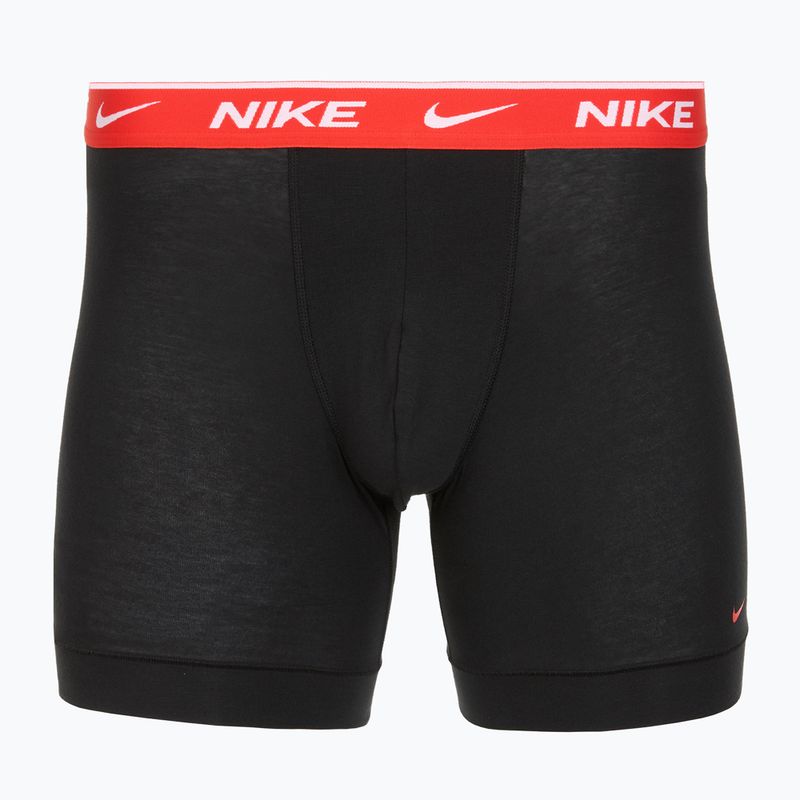 Pánske boxerky Nike Everyday Cotton Stretch 3 pary black light crimsn/desrt ochre/black waistband 3
