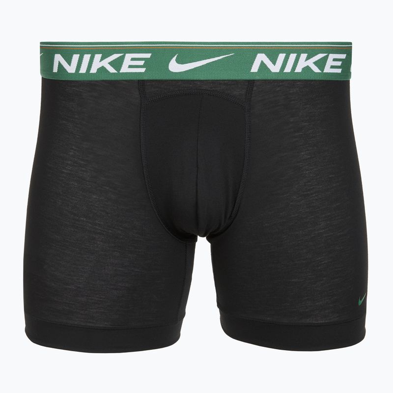 Pánske boxerky Nike Dri-FIT Ultra Comfort 3 pary black evrgreen aura/deep night/black waistband 2