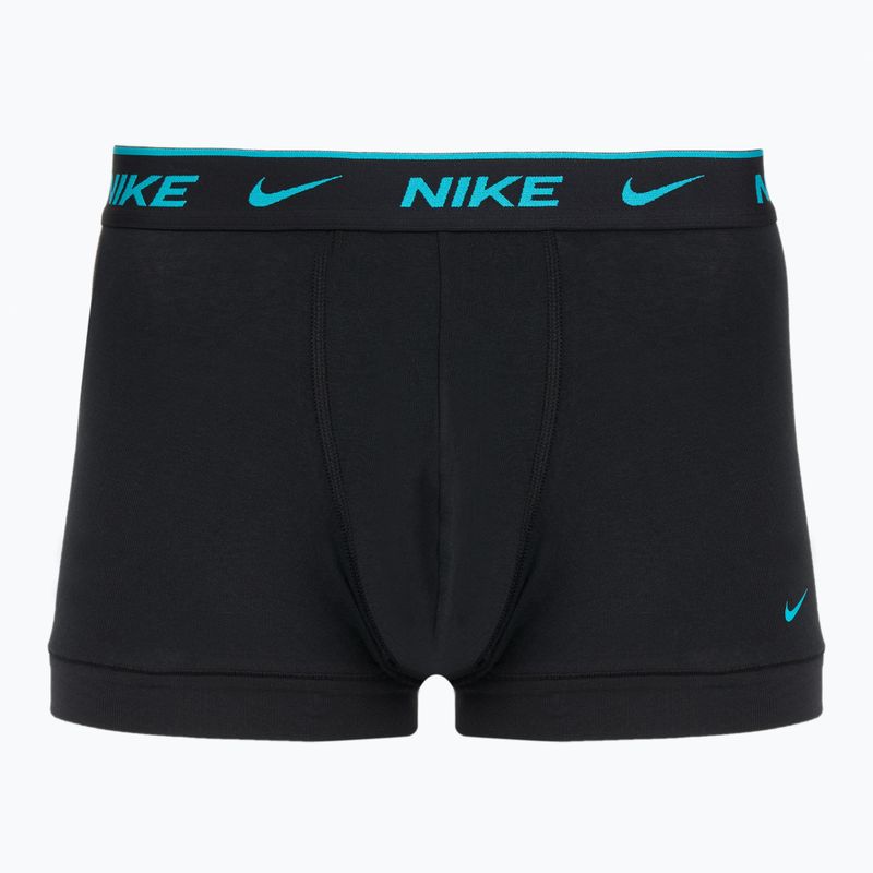 Pánske boxerky Nike Everyday Cotton Stretch Trunk 3 pary black light amry blue/dusty cactus/black waistband 5