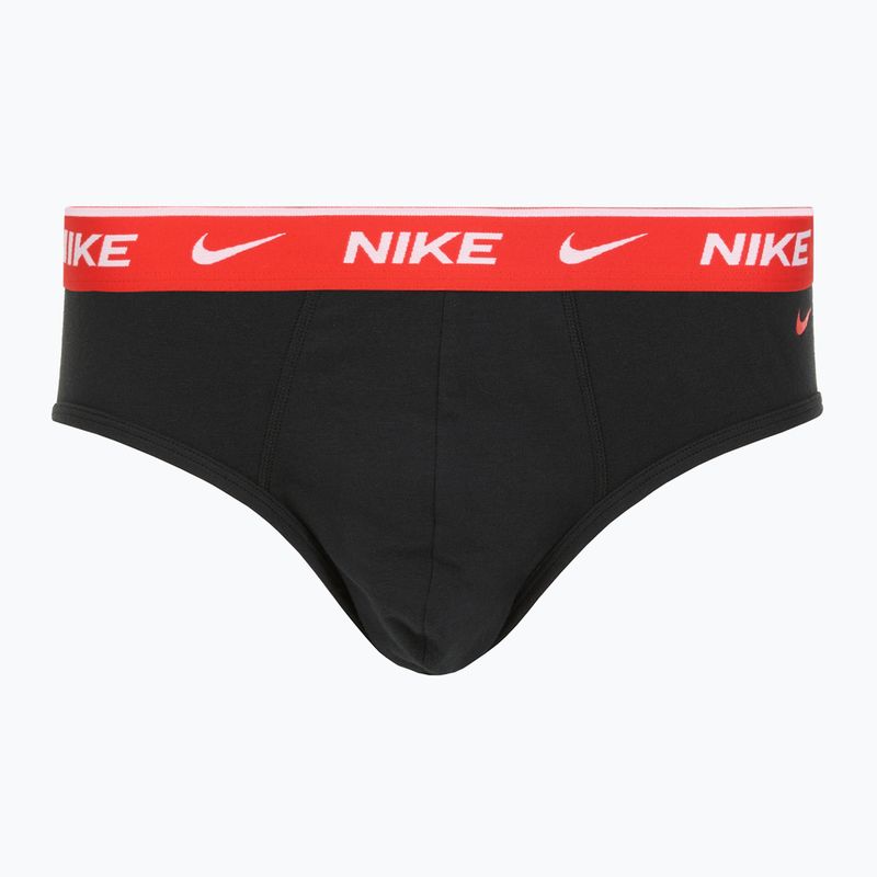 Pánske slipy Nike Everyday Cotton Stretch Brief 3 pary black light crimson/desert ochre/black wb 2