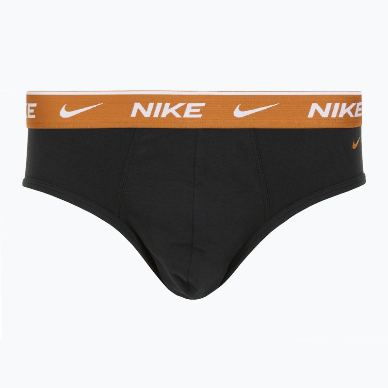 Pánske slipy Nike Everyday Cotton Stretch Brief 3 pary black light crimson/desert ochre/black wb 3