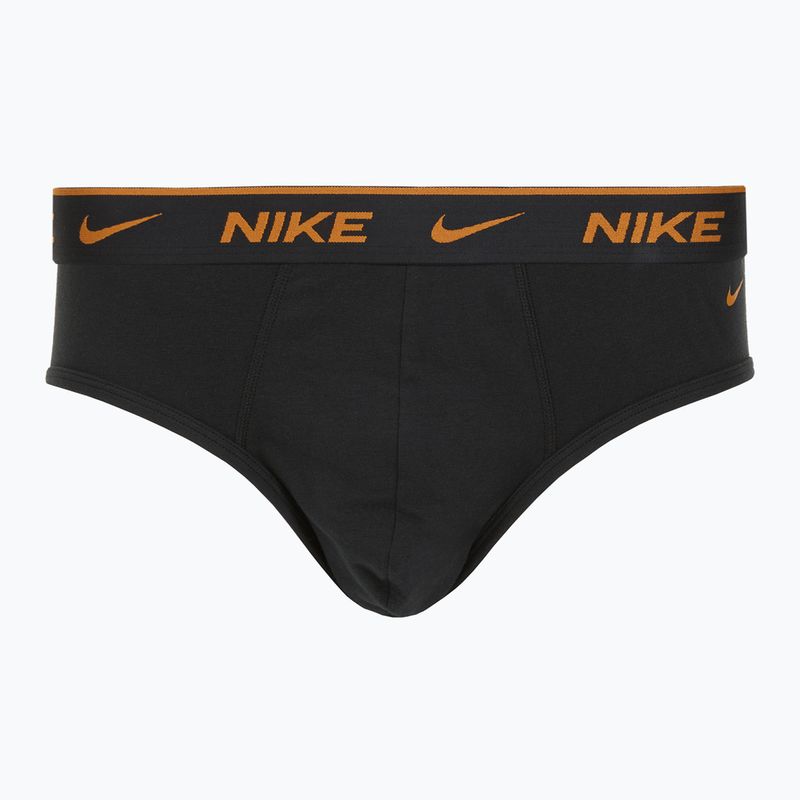 Pánske slipy Nike Everyday Cotton Stretch Brief 3 pary black light crimson/desert ochre/black wb 4