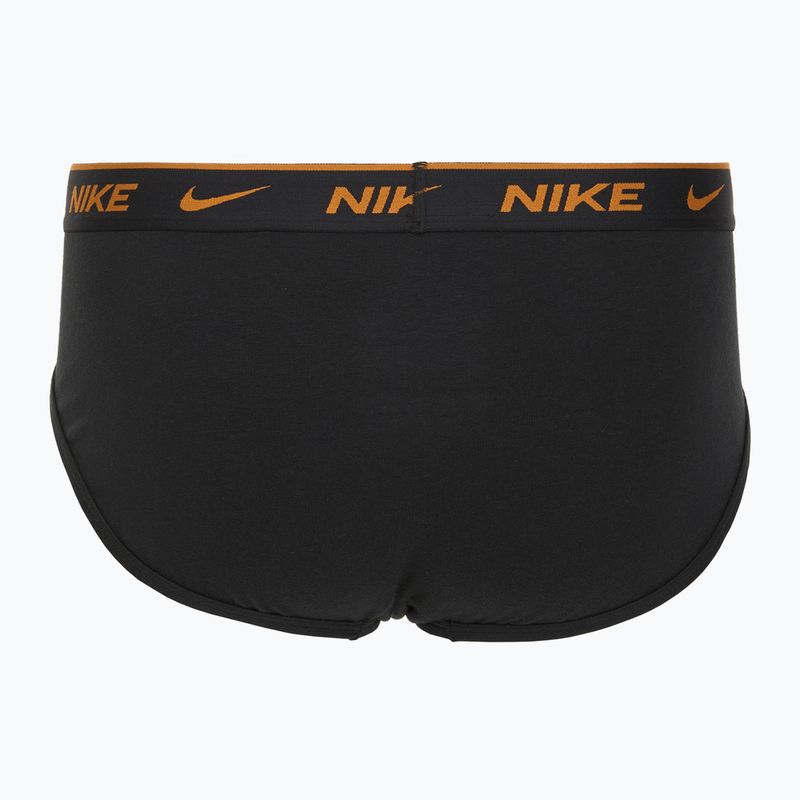 Pánske slipy Nike Everyday Cotton Stretch Brief 3 pary black light crimson/desert ochre/black wb 5