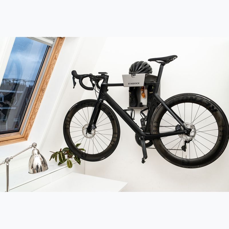 Vešiak na bicykel STASDOCK hlboký strieborný 4