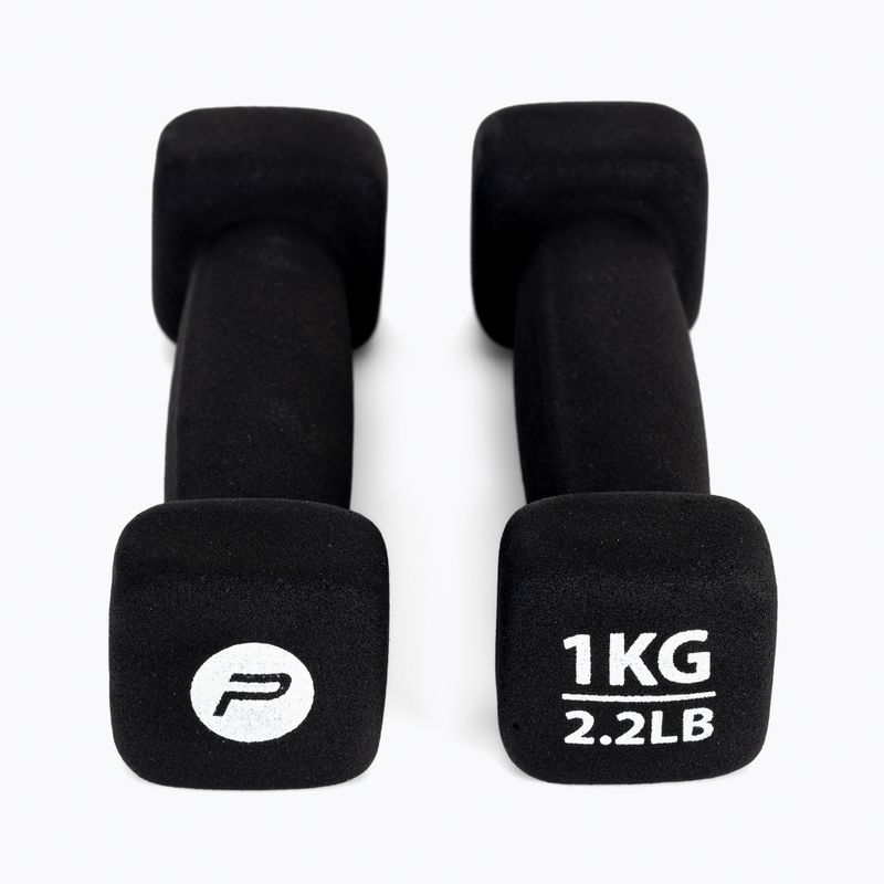 Neoprénové činky 1 kg Pure2Improve čierne P2I201390 3