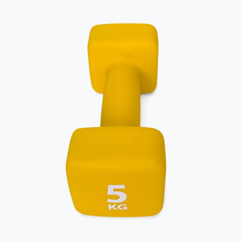Neoprénová činka 5 kg Pure2Improve žltá P2I201430 3