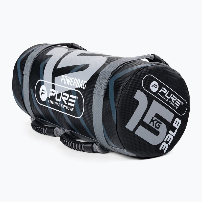 Pure2Improve 15kg Power Bag šedá/čierna P2I201730 tréningová taška