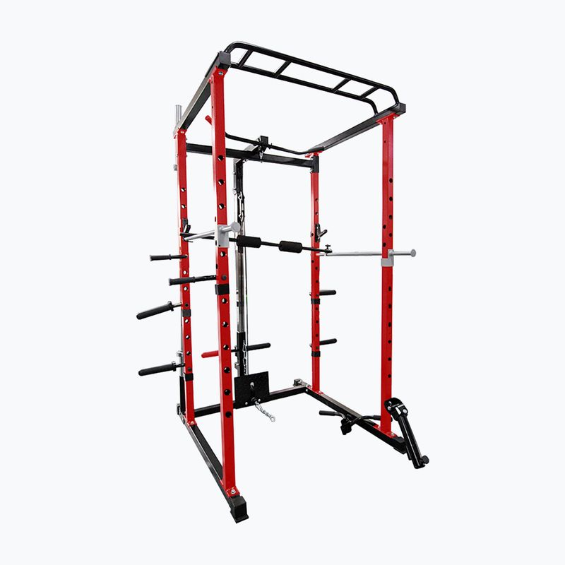 Tréningová klietka Pure2Improve Powerrack červeno-čierna P2I82 2