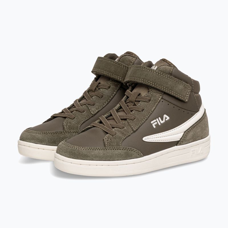 Detské topánky FILA Crew Velcro Mid olive night 2