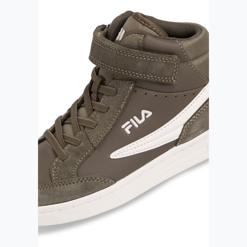 Detské topánky FILA Crew Velcro Mid olive night 6