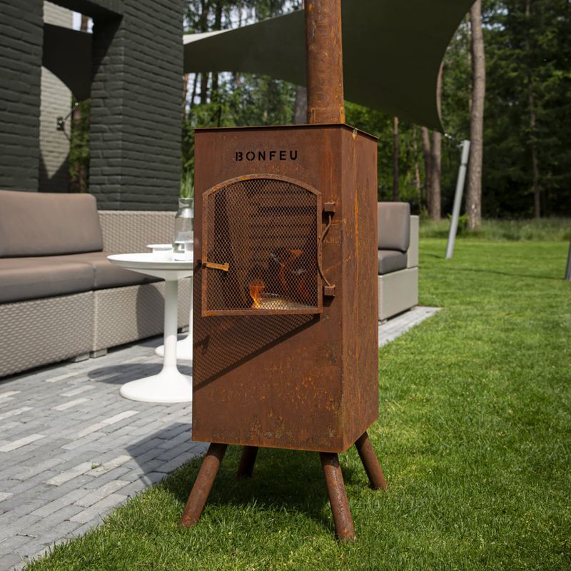 Záhradný krb BonFeu BonCarré corten 7