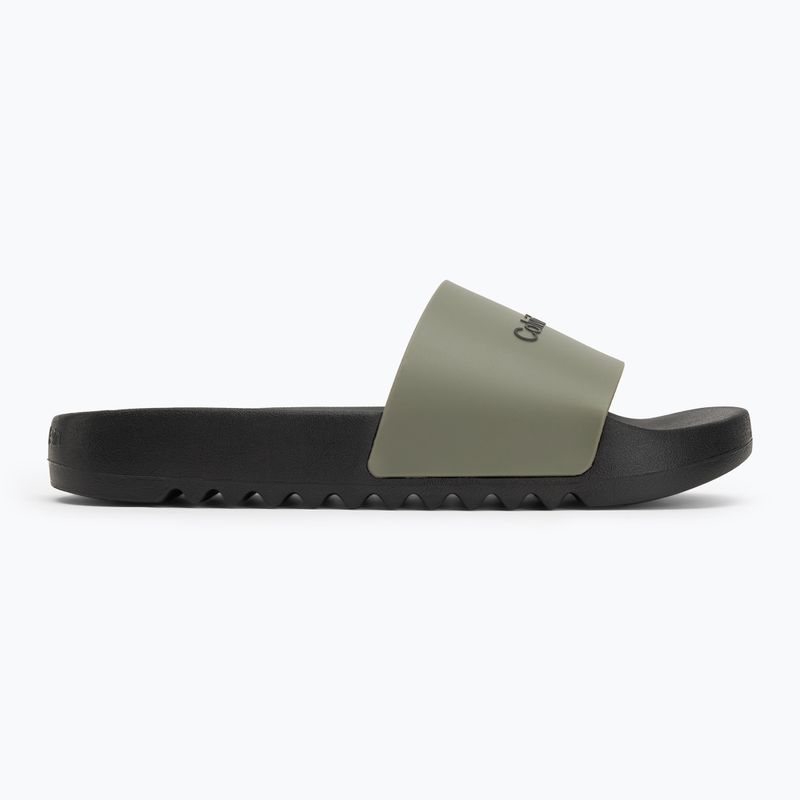 Pánske šľapky Calvin Klein HM0HM01063 Chuncky Pool Slide Rub Smokey Olive/Black 2
