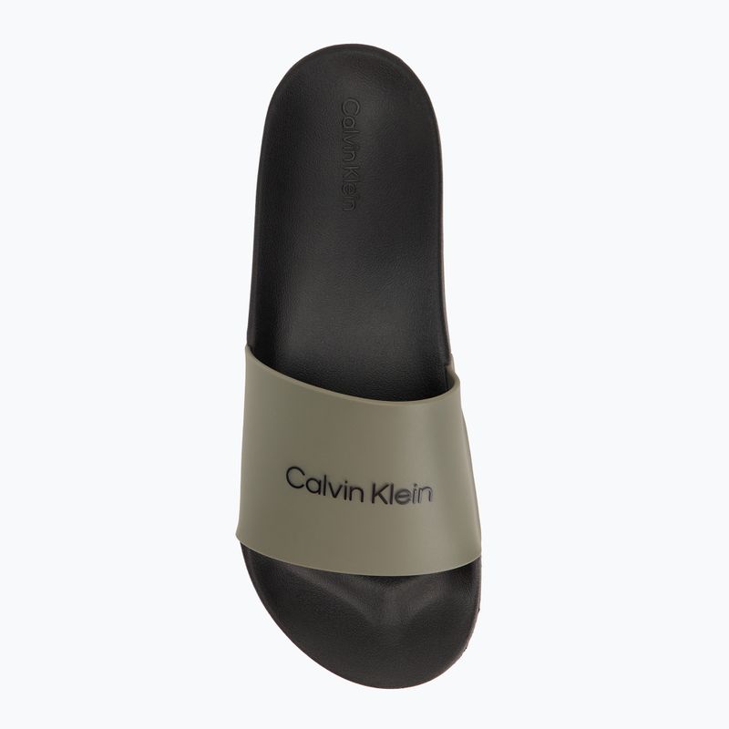 Pánske šľapky Calvin Klein HM0HM01063 Chuncky Pool Slide Rub Smokey Olive/Black 5