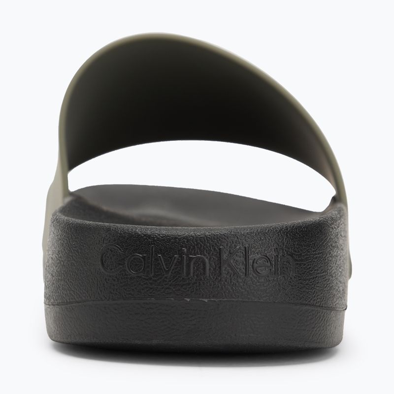 Pánske šľapky Calvin Klein HM0HM01063 Chuncky Pool Slide Rub Smokey Olive/Black 6