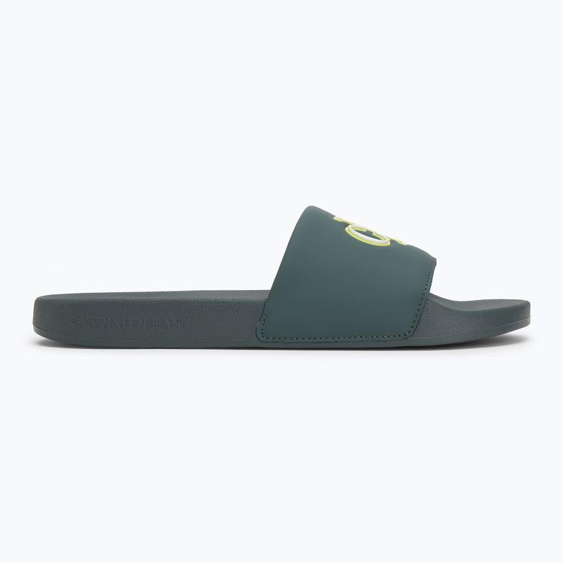 Pánske šľapky Calvin Klein YM0YM01281 Jelly Mono PU Seaside Aqua/White 2